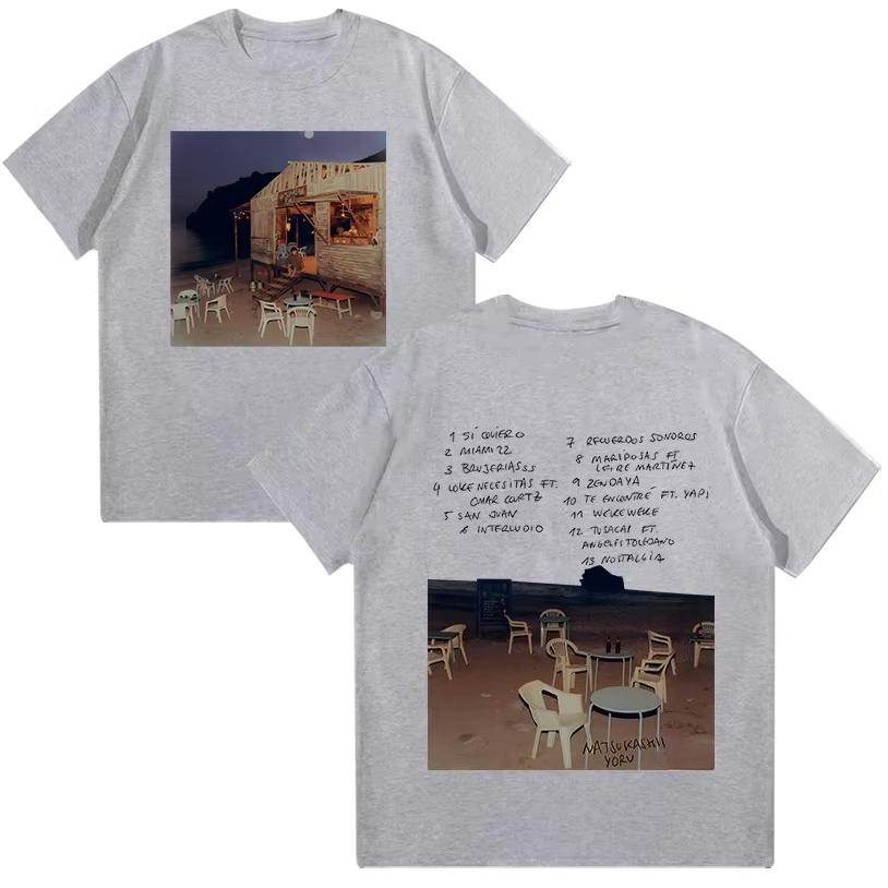 Ностальгическая Ночь Футболка Рэпер Альбом Мерч Футболка Мода Хип-Хоп Футболка с Коротким Рукавом Унисекс Хлопок Осень и зима нижнее белье