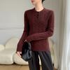 Women's Solid Color Cashmere Cable Knit Pullover Sweater - Round Neck, Thick, Warm Base Layer