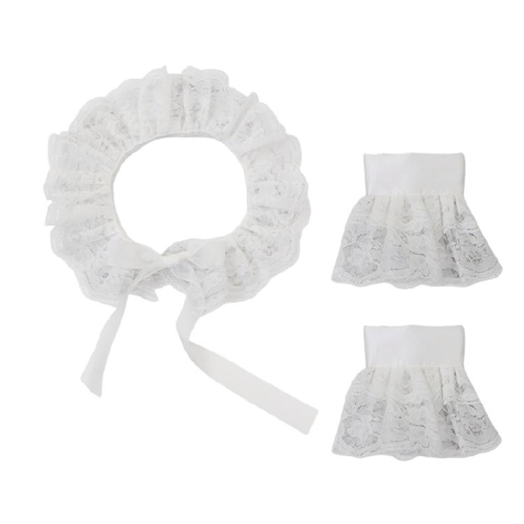 Кружевной декоративный воротник-манжета на запястья, комплект для аниме-мероприятий, аксессуары для костюмов и косплея.