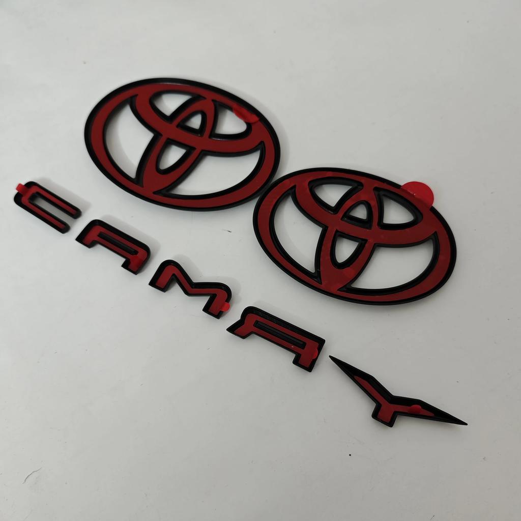 YBL3 Suitable for 2024 2025 9th Generation Toyota Camry Hood Badge Trunk Badge OVERLAY Modification Gloss Black Matte Black