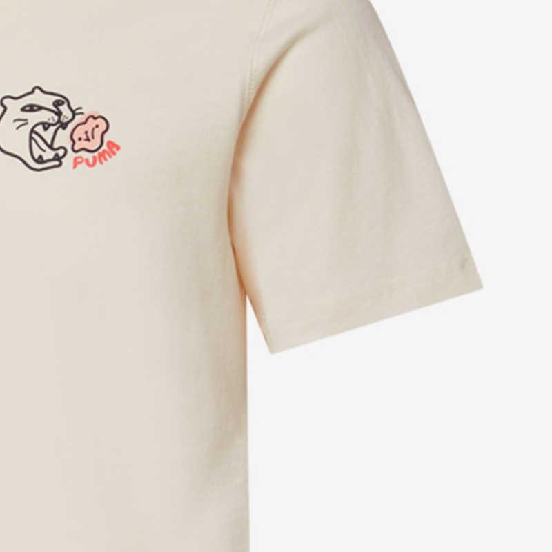 Puma Повседневная футболка с коротким рукавом и логотипом X The Beast Tiger, топы унисекс, Egg-Nog 533987-75