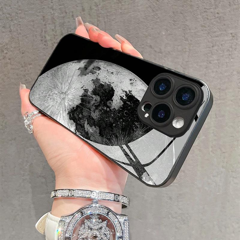 Закаленное стекло с узором "Вселенная Земля" для чехла телефона iPhone 17 Pro Max 16 15 14 13 12 11 Pro 17Air 16E 7 8 Plus XR XS X