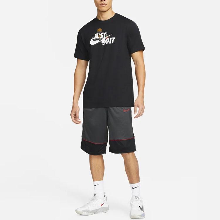 Мужские спортивные шорты Nike Dri-FIT с контрастной строчкой и эластичным поясом, черные с серым, BV9453-070