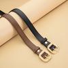 Classic Pu Leather Belt With Square Alloy Buckle For Work And Casual Outfits