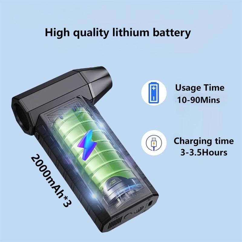 STLFPortable Cordless Car Vacuum Cleaner Mini Handheld Air Duster with Multi-Nozzles Dry Cleaning Tool for Cars Pets Homes