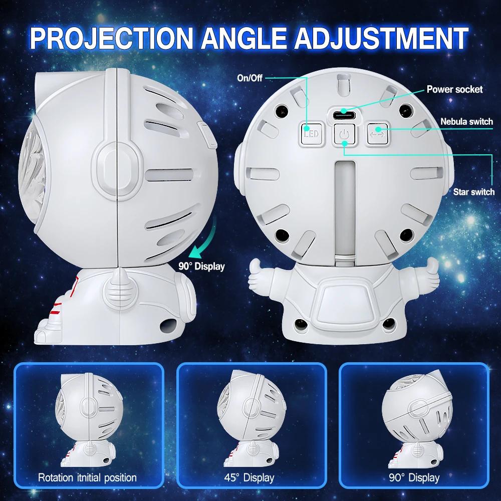 Галактический проектор, светодиодный ночник, лампа со звездой астронавта для дома, декоративная спальня, подарок для детей