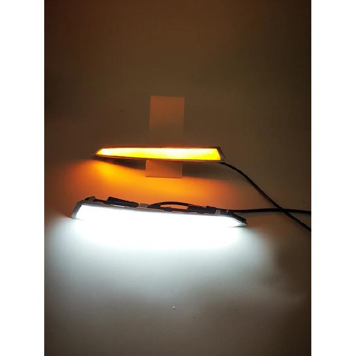 Car led Daytime Running Light DRL daylight with yellow turn signal Fog lamp For Ford Kuga Escape 2013 2014 2015 2016 2017