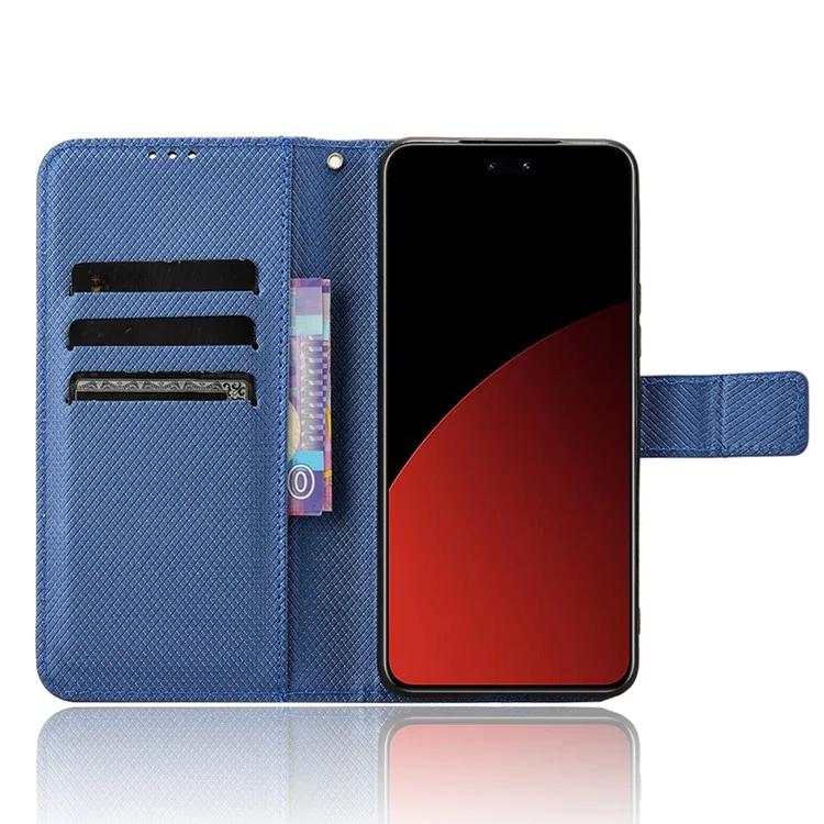 Для Xiaomi Civi 4 Pro 5G Чехол-кошелек с подставкой для телефона, флип-чехол из ПУ-кожи с текстурой под бриллиант