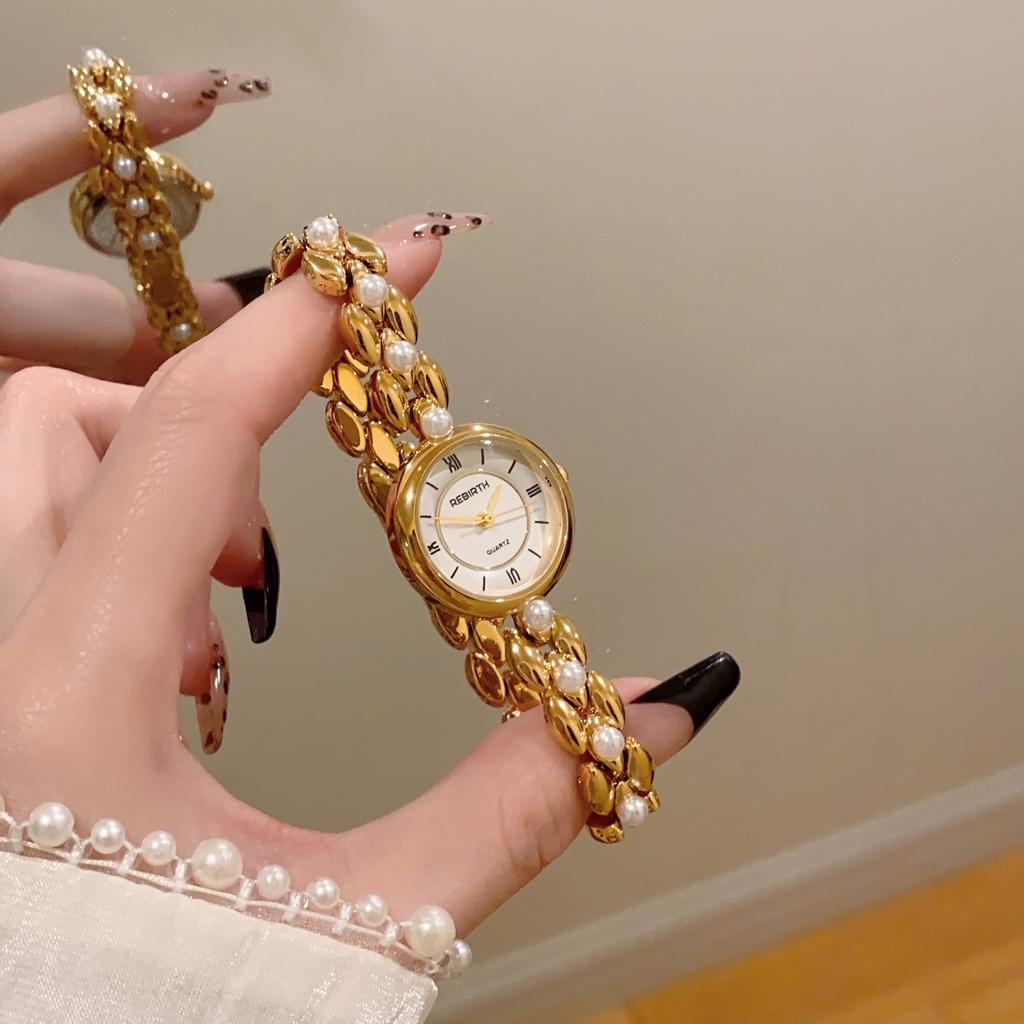 Exquisite Pearl Bracelet Quartz Women Watch Original Brand High Quality Round Dial Wristwatch Ladies Elegant Watches Relgio