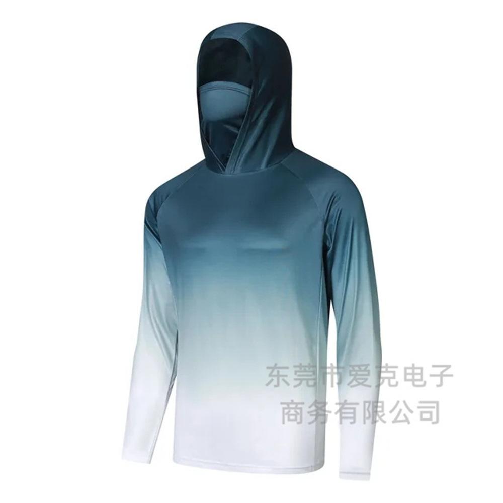 Sunscreen fishing suit outdoor sports breathable hooded wearing mask Luya fishing suit UV protection long sleeve sea fishing suit