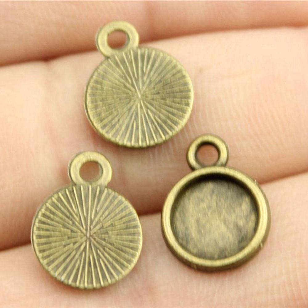 Fit Round 12mm Glass Cabochon Base Setting Tray Accessories Parts Men Jewelry New Arrivals Cheap Cute Stuff