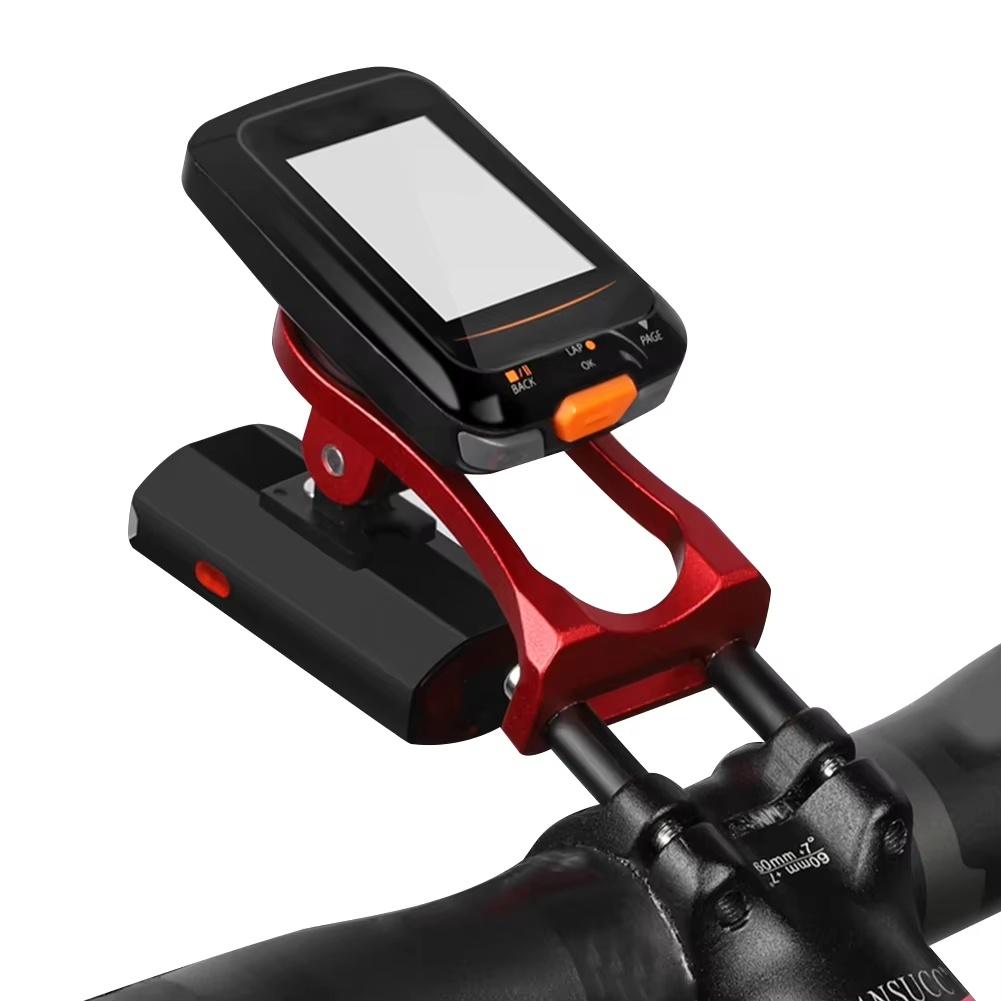 Bicycle Computer Mount for Garmin Bryton CATEYE | Metal Handlebar Bracket with Light & Camera Holder