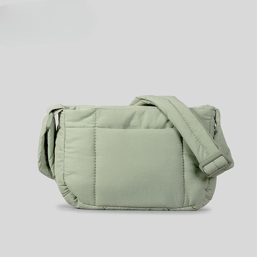 Маленькая квадратная женская сумка цвета макарон из хлопка с застежкой-липучкой через плечо Простая сумка Linger