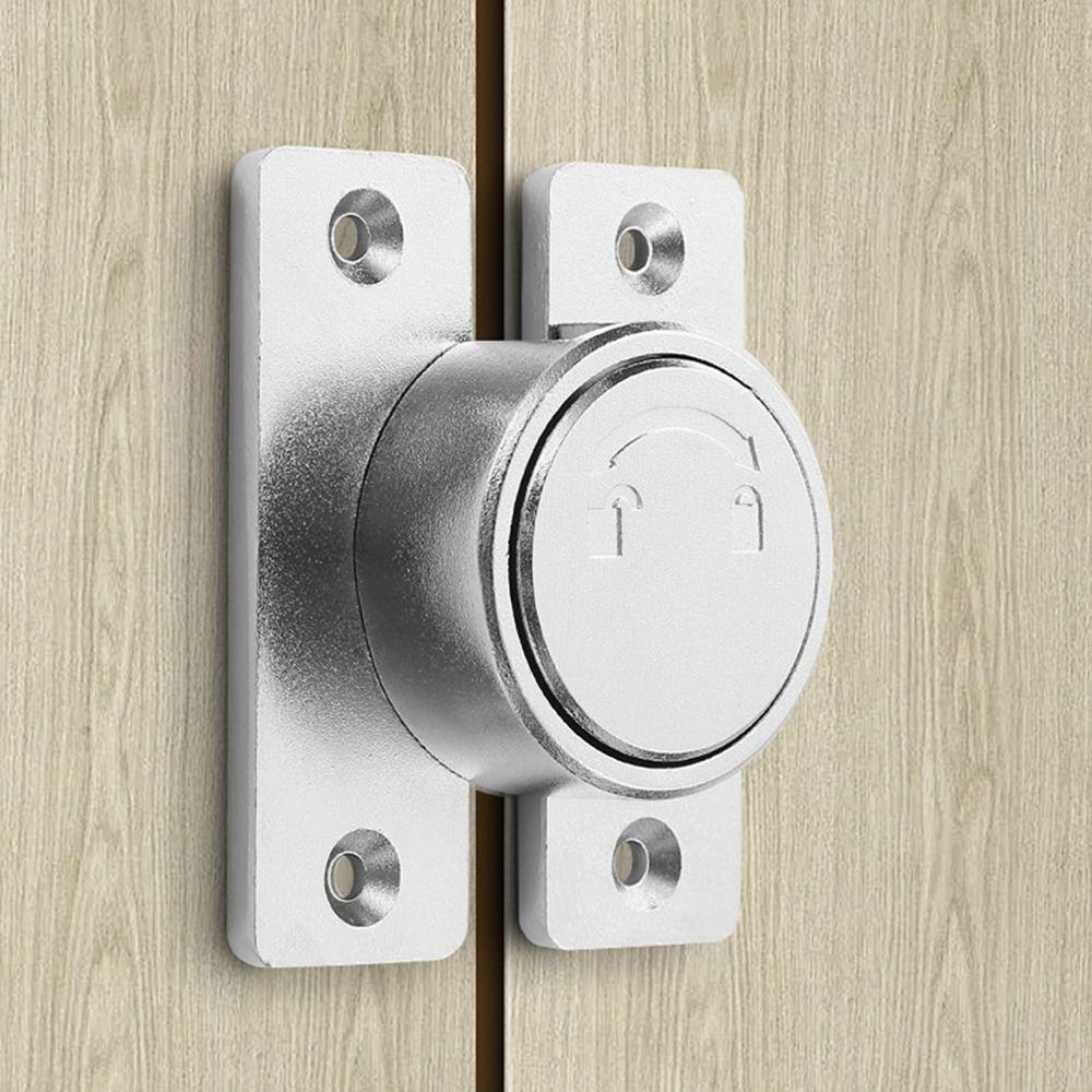 New Zinc Alloy Anti-theft Buckle 90°/180° No Punching Sliding Door Latch Anti-theft Hardware Door Buckle Door
