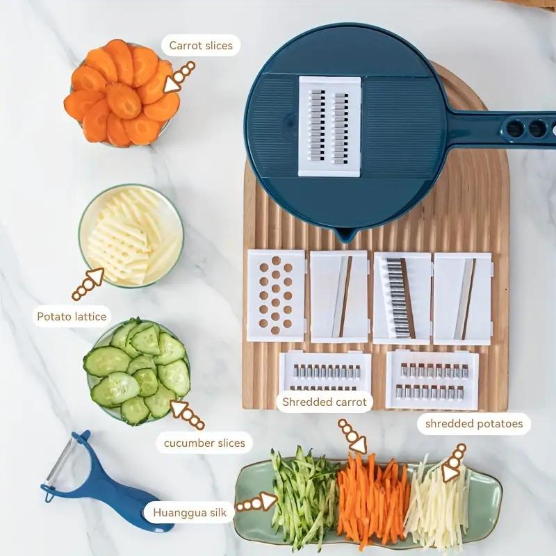 12In1 Multi-Functional Vegetable Chopper Carrots Potatoes Manually Cut Shred Slicer Radish Grater Kitchen Tools Vegetable Cutter ARI