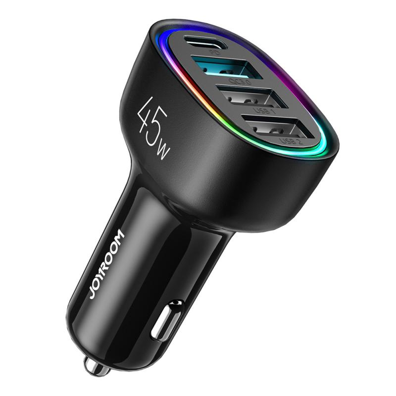 4 порта Автомобильное зарядное устройство 30 Вт Pd Type C Qc3.0 Быстрая зарядка USB-зарядное устройство для телефона для Iphone Samsung Адаптер питания Автоаксессуары