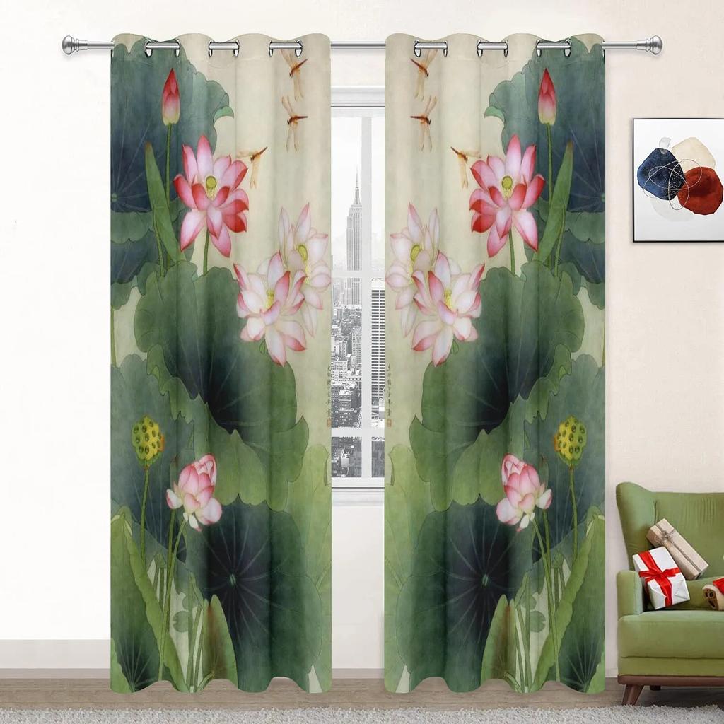 Шторы Lotus High Shading для гостиной, затемняющие шторы для спальни, эстетичные шторы для спальни, новые