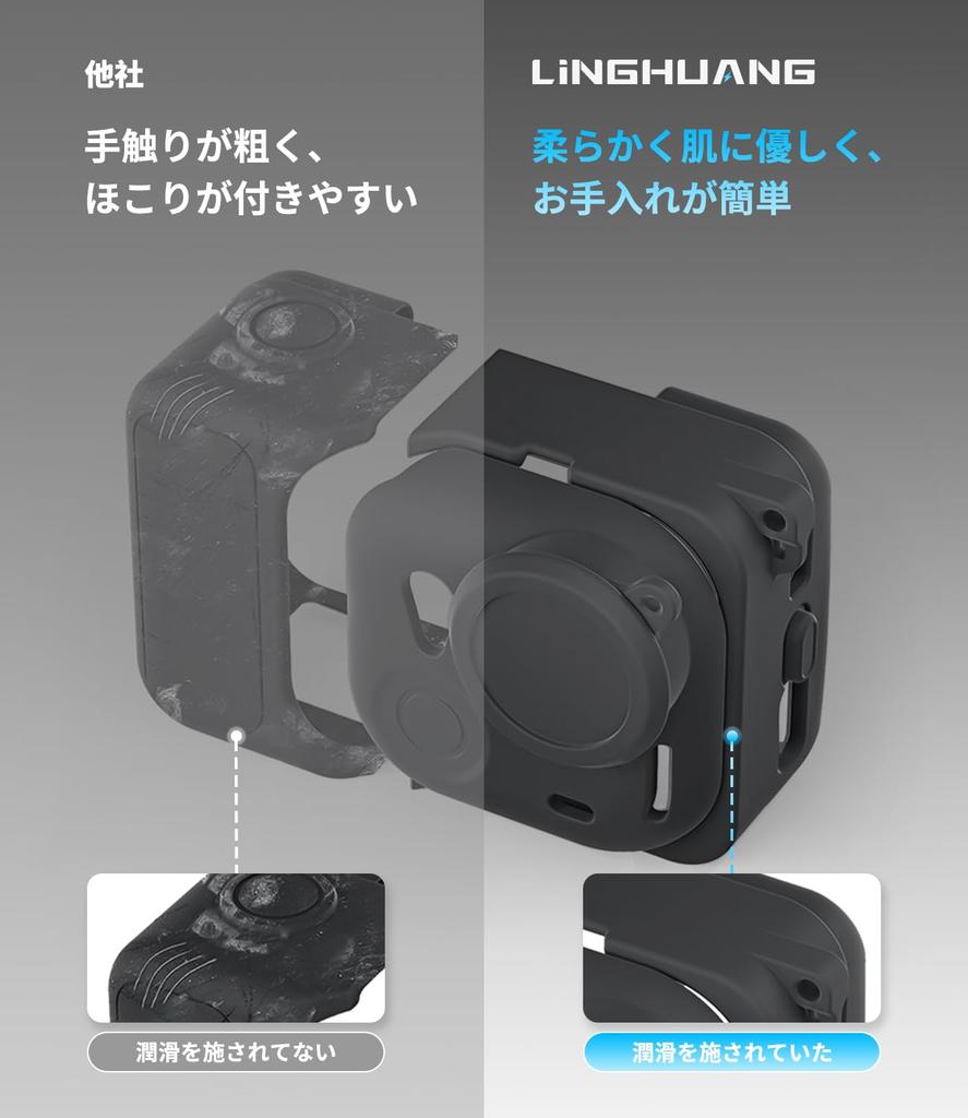 Insta360 GO Ultra Silicone Case Insta360 GO Ultra Accessory Lens Protective and Lanyard Compatible with Magnetic Quick Release Mounts and Tripods