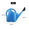 Platsic Watering Can, 5L, Watering Can Garden Watering Pot with Detachable Shower Head for Indoor Outdoor Plants, Blue, Green