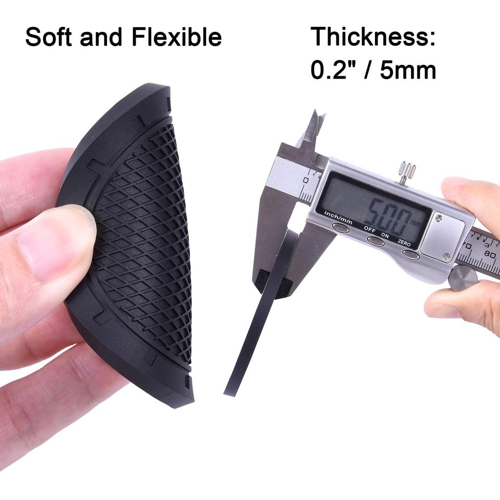 Wisdompro Car Non-Slip Coasters for Drink Holders, Vinyl Cup Mats, Anti-Slip, Anti-Vibration, Round, 70mm Diameter, Pack of 4, Black