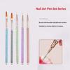 5 Pcs Nails Art Dotting Pen Nails Brushes For Nails Art Accessories Tools Kits Nail Supplies For Professionals Manicure Set