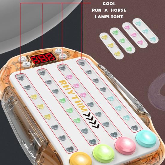 Игровая консоль Fast Push Rhythm Master для тренировки скорости реакции для детей и взрослых, портативная обучающая игровая машина со светящимся треком, игрушка