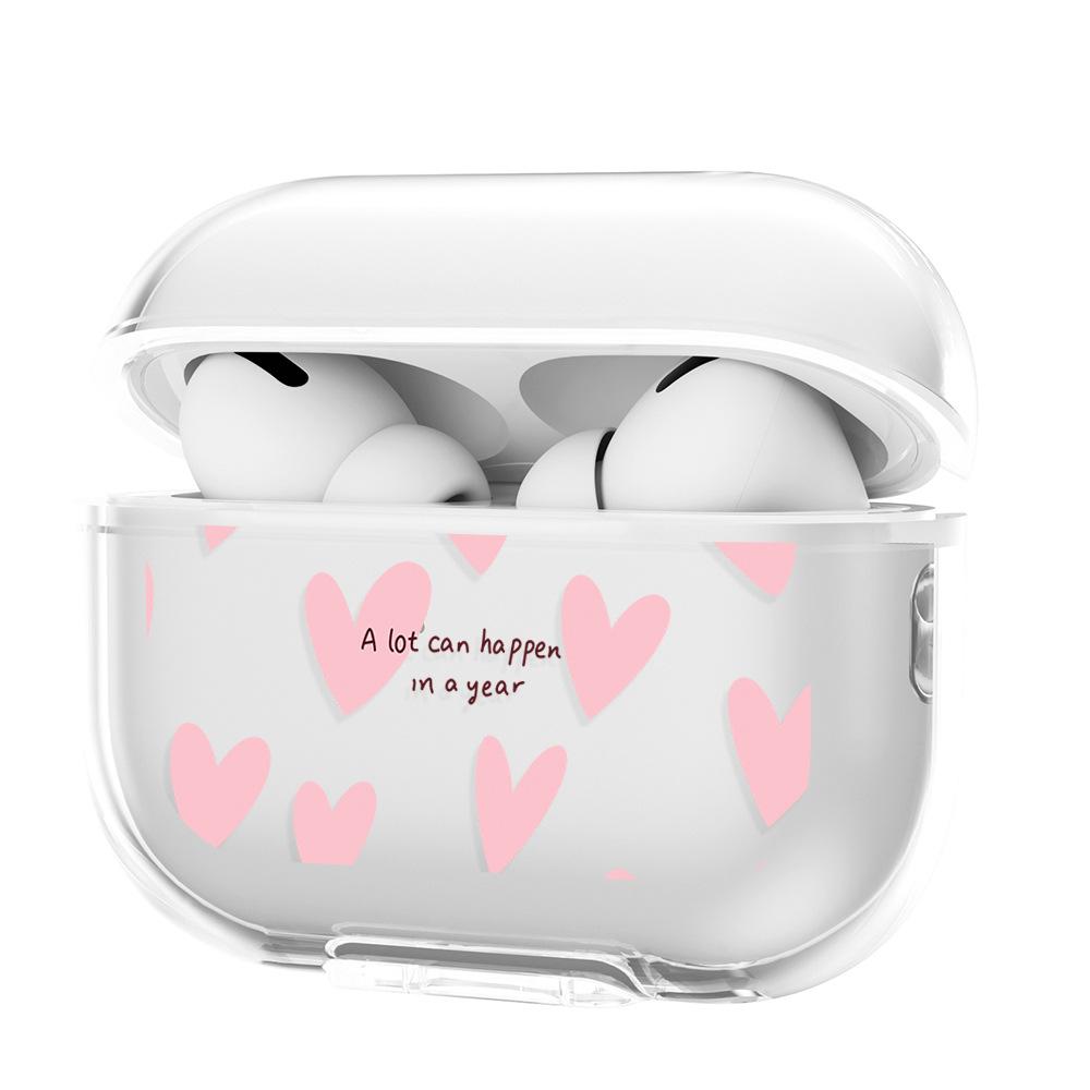 Розовая любовь для AirPodsPro Чехол для беспроводных наушников Apple Мягкий чехол из ТПУ Apple 1/2/3 прозрачный