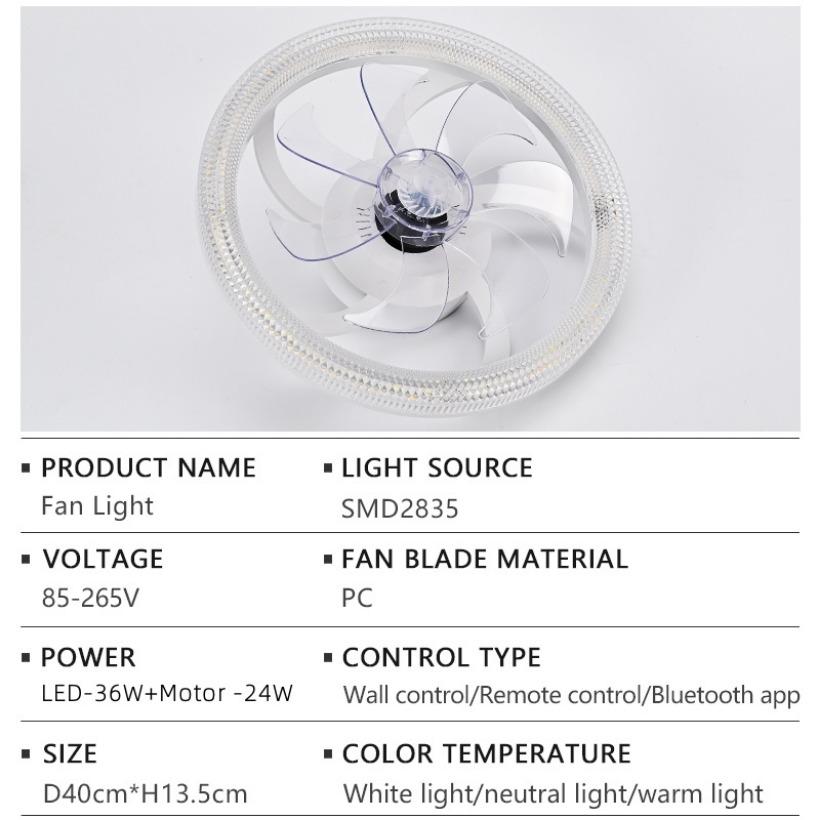 Современный светодиодный вентилятор с 6 скоростями, высокая скорость ветра, низкий децибел, приложение с дистанционным управлением, затемнением, спальня, гостиная, кухня, домашний электрический вентилятор