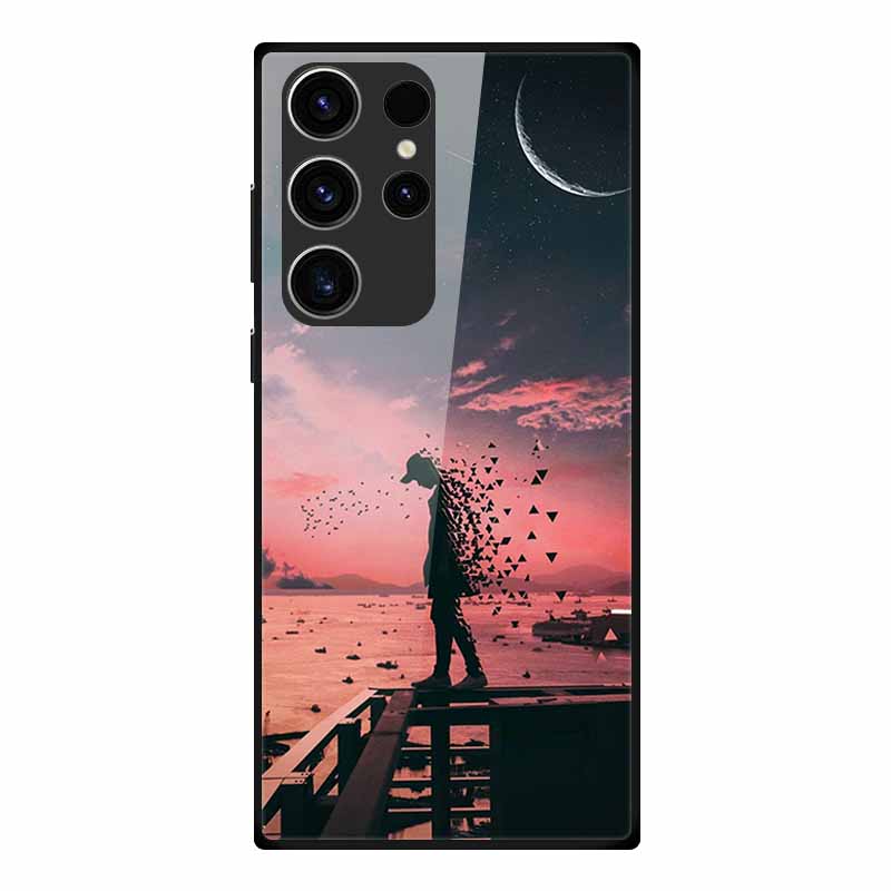 Чехол для телефона Samsung S23 Ultra Задняя крышка Чехол Закаленное стекло Мягкий Funda Для Samsung Galaxy S23 Plus Чехол S 23 + Ultra Coque