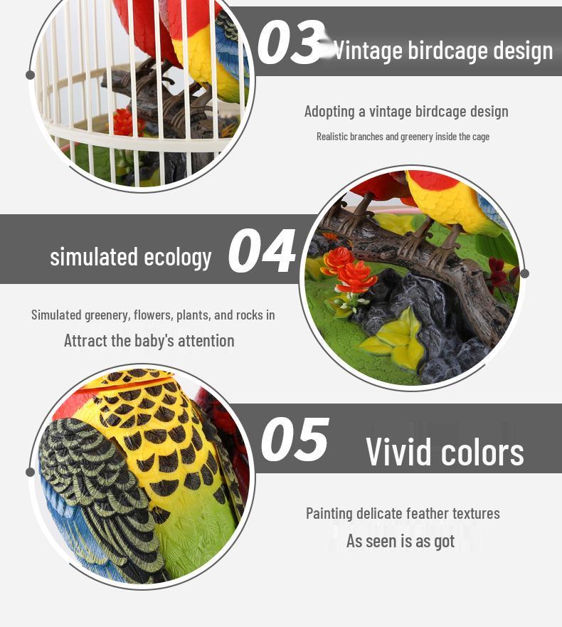 Parrot Voice Control Simulation Toy – Interactive Learning for Kids