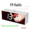 Цифровые часы с вечным календарем, FM-радио и LED-зеркалом для офиса