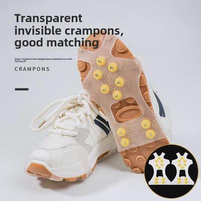 Прозрачные 10-зубчатые противоскользящие кошки для снежных дней – зимние бахилы