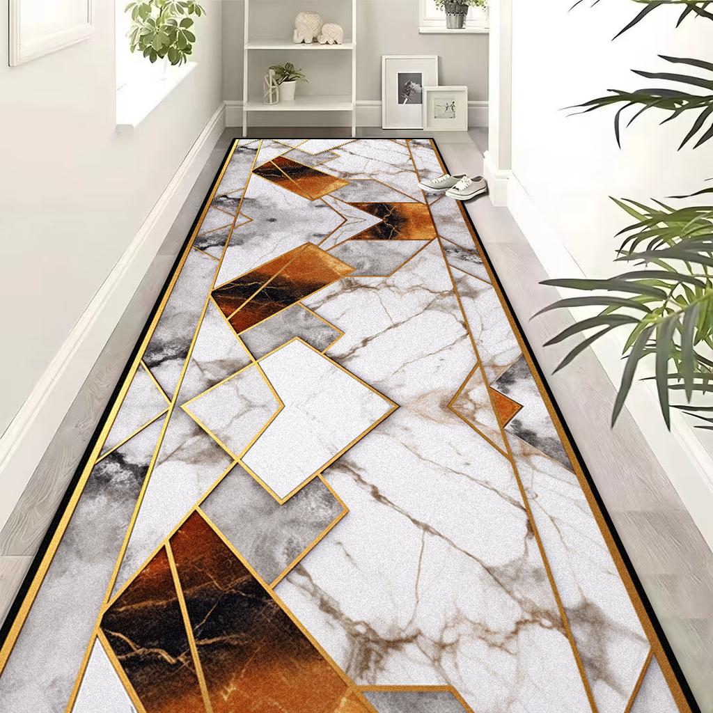Европейская роскошь Черное золото Ковровые дорожки для коридора Ковер для холла отеля Лестница Нескользящие ковры для прохода Коврики для пола для прихожей офисного помещения