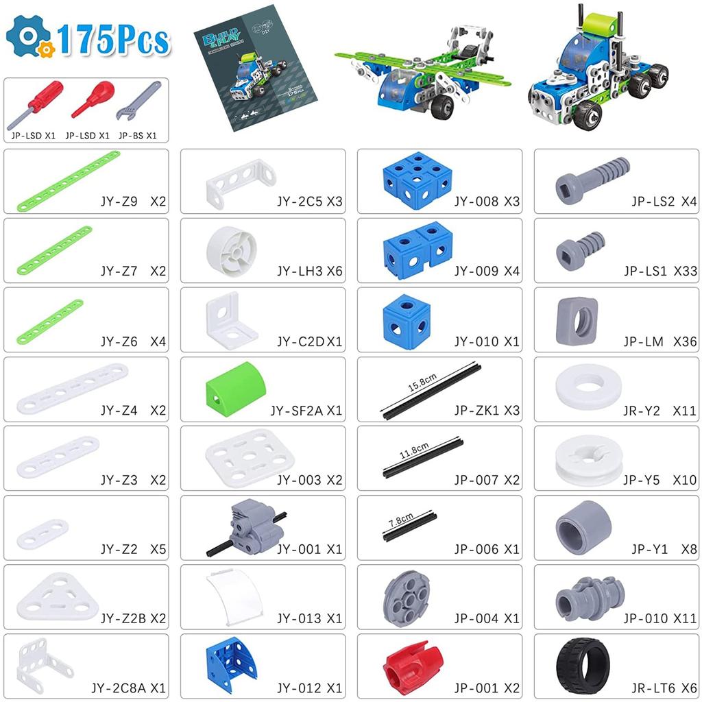 CANDYCOOL 175 шт. Сборная игрушка-машинка Популярная игрушка Развивающая игрушка Блок-машинка Ящик для хранения игрушек В комплекте Инструкция по эксплуатации В комплекте ABS 3D-головоломка Популярная