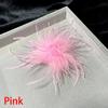 Women Fashion Feather Headwear Jewelry Decor Bridal Hairband Ostrich Feathers Brooch Pin