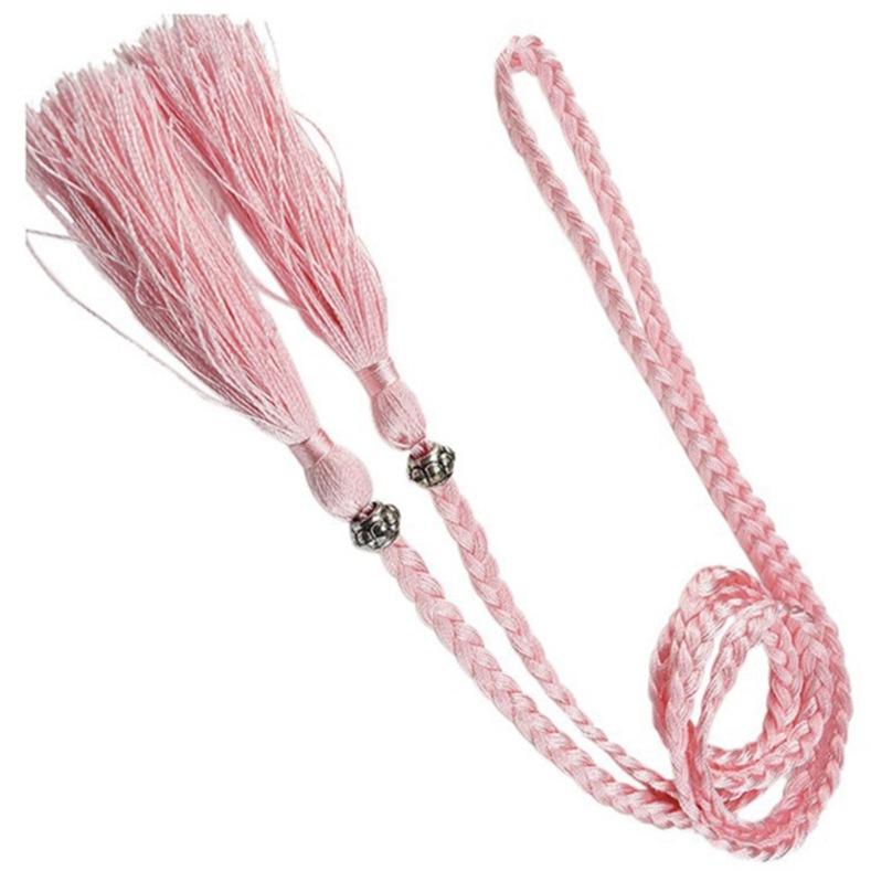 Одежда в национальном стиле, аксессуары для платья, плетеный пояс с кисточками, веревка на талии