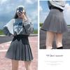 Summer Spring Fashion Femlae Girl's Skirts Zipper Solid A-line Mini Skirts Casual Pleated Skirt Women Skirts