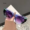 Fashion Gradient Cat Eye Sunglasses for Women Luxury Designer Vintage Sun Glasses Ladies Sunshade UV400 Eyewear