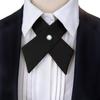 Girl Student Uniform Bow Tie Ties Solid Men's Women's Solid Professional BowTie Women's Cross Day Cravat Prom Graduation Casual