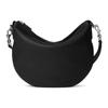Gucci Body Removable and adjustable shoulder strap with zipper closure, grained soft leather, shoulder crossbody bag, small size, men's black