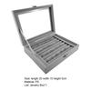 Earring Box Dust-proof Divided Grids Furry Surface Ring Bracelet Display Organizer for Home