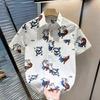Мужская рубашка с короткими рукавами в этническом стиле, гавайская, пляжная, летняя, новая, трендовая, свободная, повседневная и красивая