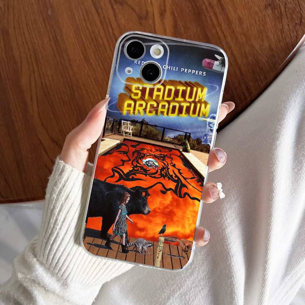 Red Hot Chili Peppers Рок-группа Для IPhone 11 12 13 14 15 16 17 Pro Max Plus Air Прозрачный Прозрачный Ударопрочный Чехол