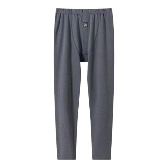 Мужские зимние штаны, эластичные однотонные U-образные выпуклые регулируемые талии, толстые теплые домашние брюки, пижамные штаны, зимнее термобелье