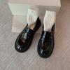 Grape mother той же весны новые британские ретро туфли на платформе с круглым носком маленькие кожаные туфли одинарные туфли женские