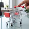 Mini compact size Toy Hand Trolley Simulation Cart  Office sundry arrangement