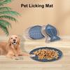 Pet Licking Mat Fish Shape Food Grade Bite-resistant Non-skid Bottom Slow Down Eating Habit Anti-choke Dog Cat Food Dinner Plate Pet Slow Feeder
