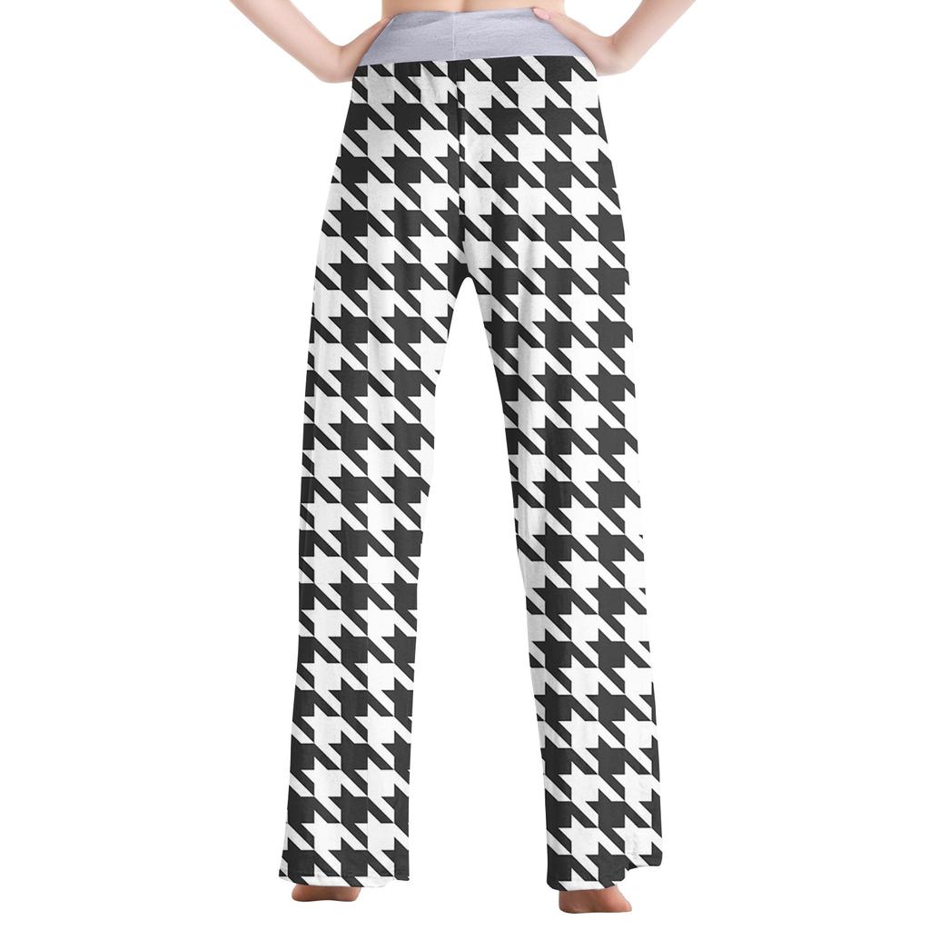 Женские модные повседневные удобные пижамные штаны с принтом в полоску, широкие брюки на шнурке