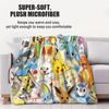 Hot Pokemon Printed Air Conditioning Blanket Soft Lightweight Small Cover For Beds Sofas Cars Offices Nap Fan Gift All Seasons