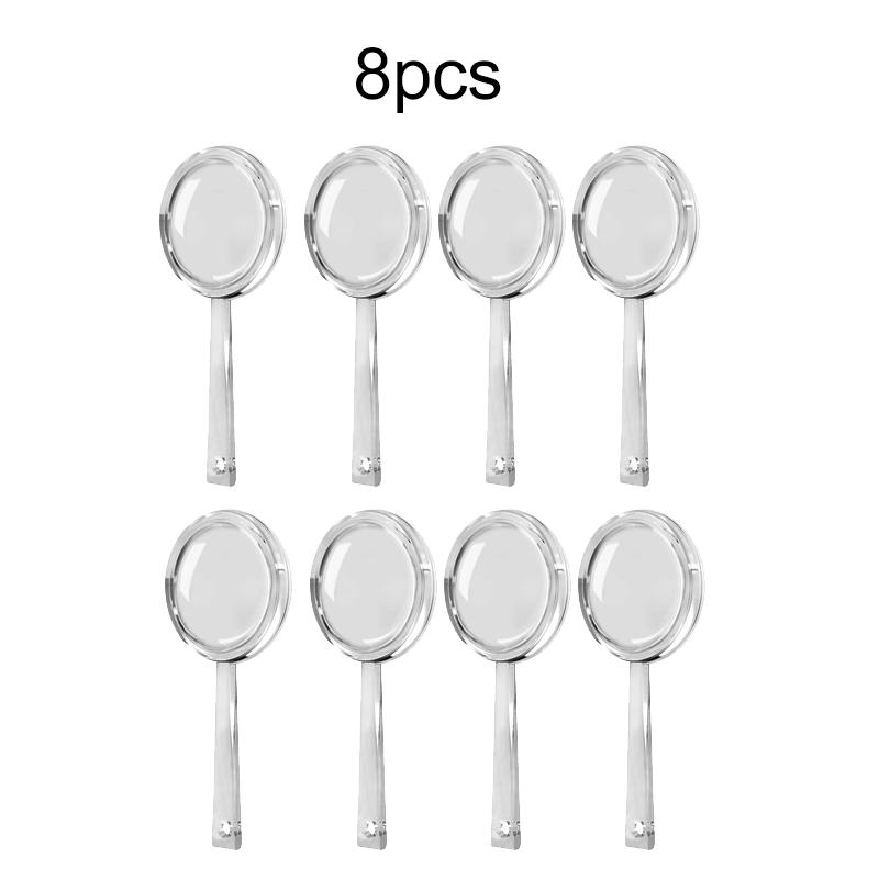 8~12pcs Magnifying Glass Handheld Transparent 9cm School Physics Teaching Tools Outdoor Use Scientific Supplies Portable TMZ
